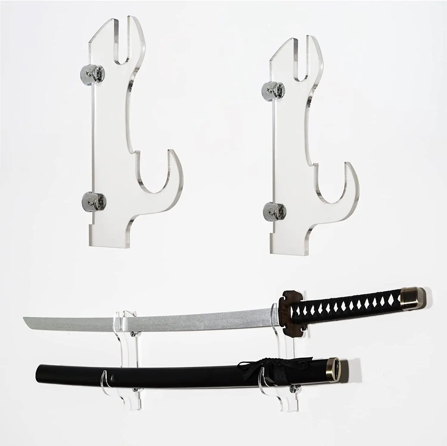 2PCS Acrylic Wall Mount Samurai Sword Stand Holder Rack for Displaying Lightsabers Knives Samurai Sabres Chinese Swords-Staff
2PCS Acrylic Wall Mount Samurai Sword Stand Holder Rack for Displaying Lightsabers Knives Samurai Sabres Chinese Swords-Staff