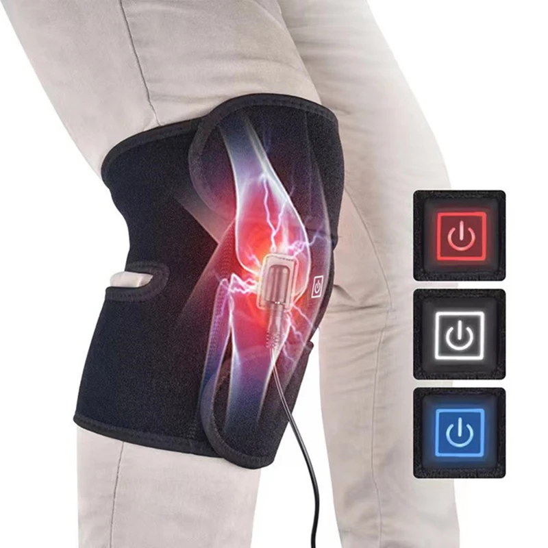 

Electric Knee Heating Pad Thermal Therapy Heated Knee Brace Support for Arthritis Joint Pain Relief Old Cold Leg Knee Warmer USB
