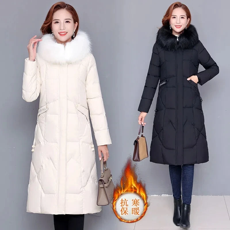 Down Cotton Jacket Women 2022 Winter New Fashion Slim Casual Thick Padded Coat Female Large Size Hooded Fur Collar Long Parkas
Down Cotton Jacket Women 2022 Winter New Fashion Slim Casual Thick Padded Coat Female Large Size Hooded Fur Collar Long Parkas