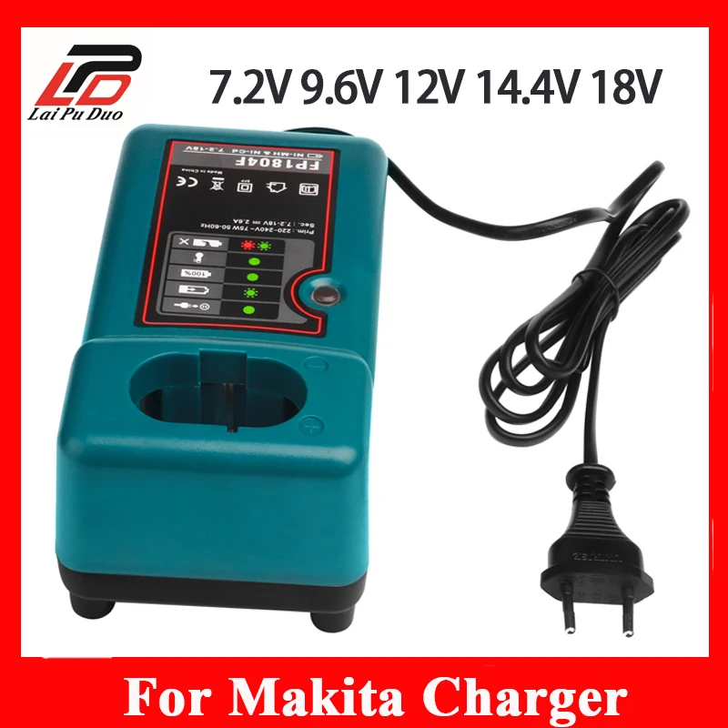 Для Makita Сменное зарядное устройство 7,2 в 9,6 в 12 В 14,4 в 18 в NI-MH NI-CD батарея DC1804 DC1414T DC1414F 9100A 9001
Для Makita Сменное зарядное устройство 7,2 в 9,6 в 12 В 14,4 в 18 в NI-MH NI-CD батарея DC1804 DC1414T DC1414F 9100A 9001