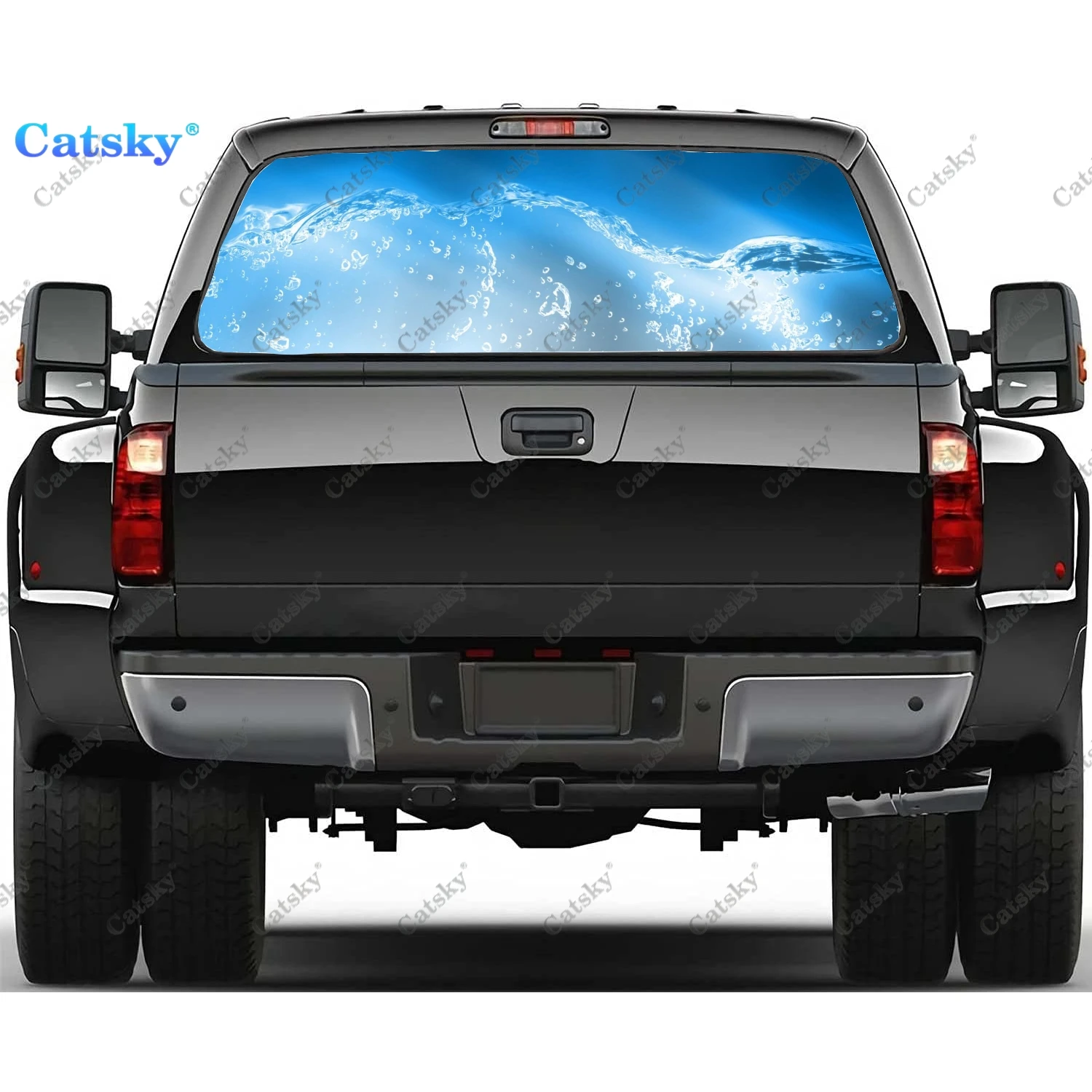 Прохладная водная наклейка на заднее стекло автомобиля, прозрачная перфорированная наклейка на окно грузовика, Виниловая наклейка для заднего стекла, украшение 
Прохладная водная наклейка на заднее стекло автомобиля, прозрачная перфорированная наклейка на окно грузовика, Виниловая наклейка для заднего стекла, украшение