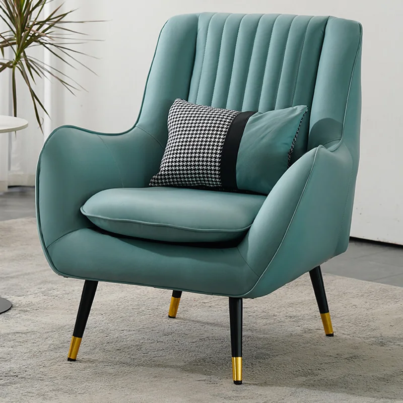 Nordic Leather Chairs Living Room Nordic Restaurant Sofa Green Single Luxury Chair Metal Relax Cadeiras Home Furniture
Nordic Leather Chairs Living Room Nordic Restaurant Sofa Green Single Luxury Chair Metal Relax Cadeiras Home Furniture