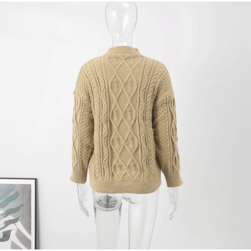 Thick Twisted Sweater Women Autumn Long Sleeve O-neck Female Knitted Pullover Solid Casual Loose Lady Knitwear Tops 12 Mallzona S360737821f3245b58535a4750de87be0m Thick Twisted Sweater Women Autumn Long Sleeve O-neck Female Knitted Pullover Solid Casual Loose Lady Knitwear Tops Mallzona