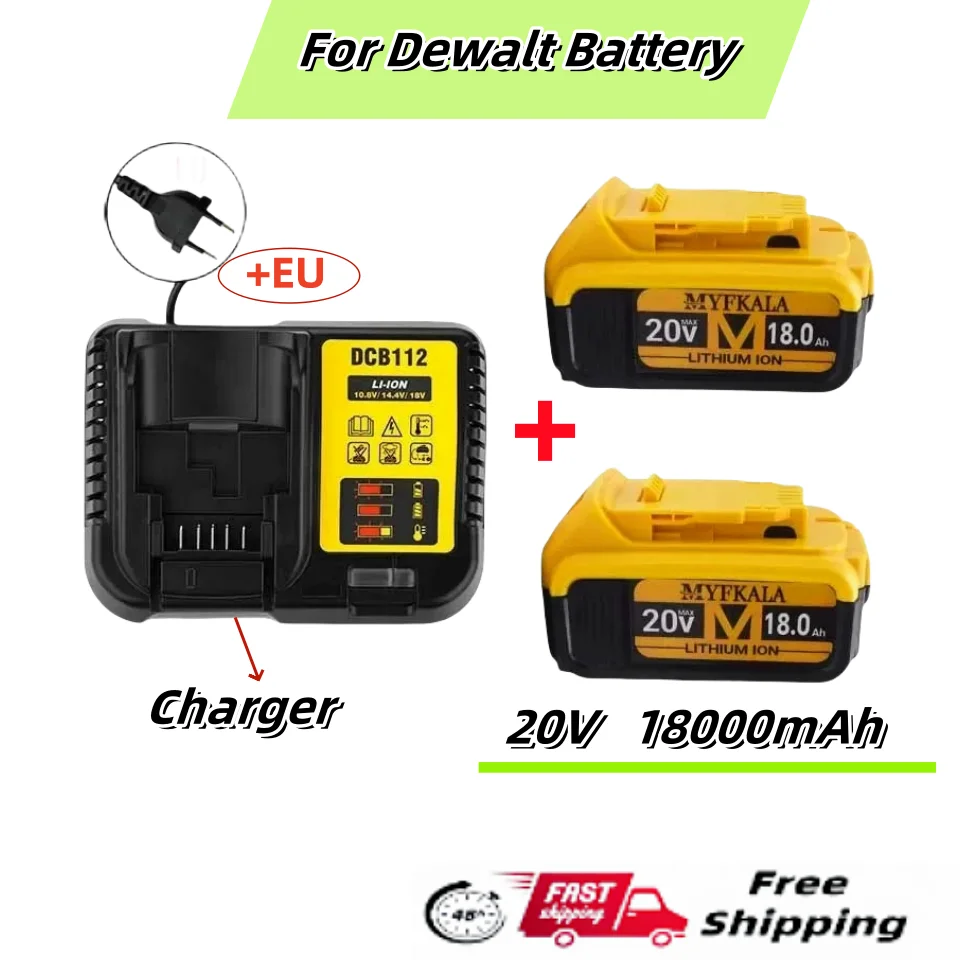 New 100% Original 18000mAh 20V for Dewalt Power Tool Battery DCB206 20V 18.0Ah Battery DCB206 20V Battery DCB205 DCB204-2 
New 100% Original 18000mAh 20V for Dewalt Power Tool Battery DCB206 20V 18.0Ah Battery DCB206 20V Battery DCB205 DCB204-2