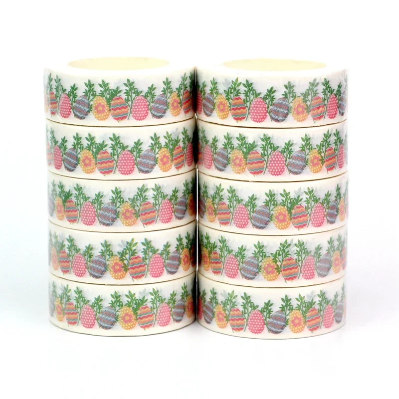 

Bulk NEW 10PC/Lot Decor Happy Easter Eggs and Green Grass Washi Tapes for Scrapbooking Planner Masking Tape Kawaii Stationery