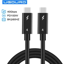 UGOURD 2m Thunderbolt 4 coaxial cable USB4 type c to type c 40Gbps PD 100W Fast charging Cable for egpu iPhone Ipad MacBook Air