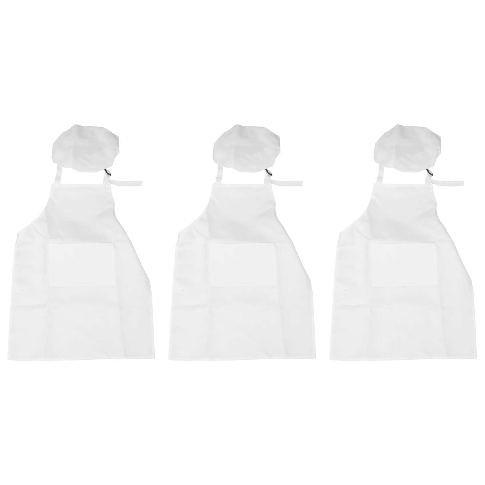 

6-Piece Children's Apron and Chef Hat Set Adjustable Children's Kitchen Apron for Cooking and Painting