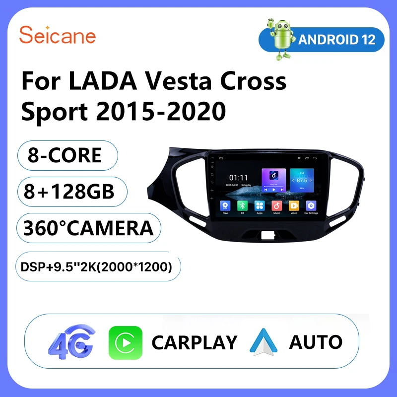 Seicane 9 "Car Radio Multimedia Video Player Navigation For LADA Vesta Cross Sport 2015-2022 GPS Android 12 No 2din 2 din dvd
Seicane 9 "Car Radio Multimedia Video Player Navigation For LADA Vesta Cross Sport 2015-2022 GPS Android 12 No 2din 2 din dvd