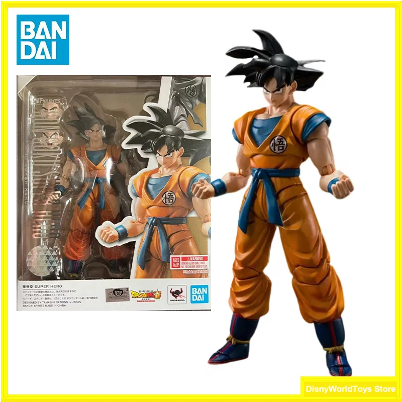 

100% Original Bandai S.H.Figuarts SHF Son Goku SUPER HERO Dragon Ball Super In Stock Anime Action Collection Figures Model Toys