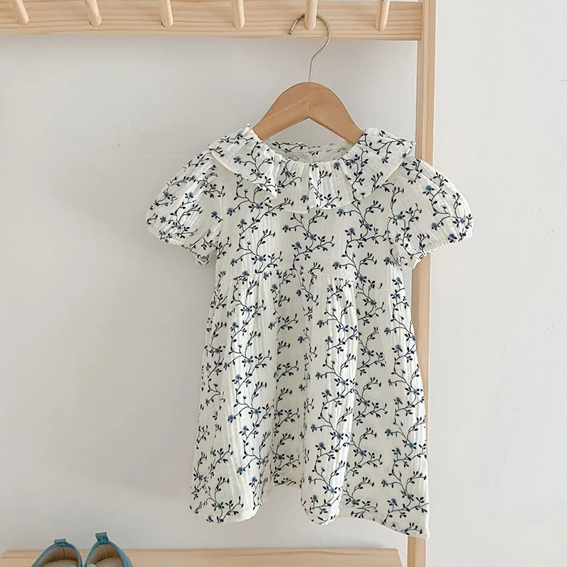 Summer 2-6Yrs Baby Girls Princess Dress Short Sleeved Cotton Floral Printing Kids Party Dresses Children Clothing
Summer 2-6Yrs Baby Girls Princess Dress Short Sleeved Cotton Floral Printing Kids Party Dresses Children Clothing