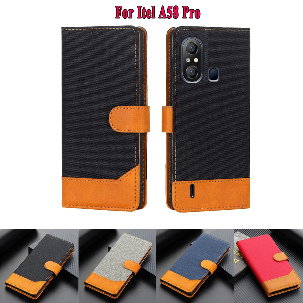 

Buseimss Magnetic Case For Itel A58 Pro Funda Leather Capas Flip Phone Cover For Estuches Itel A58 A 58 Pro A49 A661L 6.6" Coque