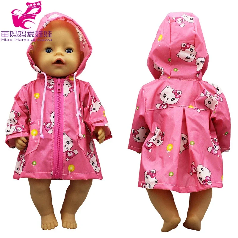 

43 Cm Baby Doll Raincoat 18 Inch American Og Girl Doll Costume Girl Play Toys Clothes Wear Accessories