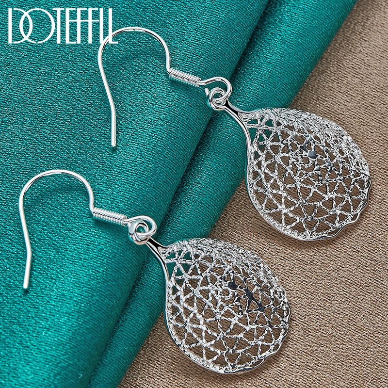 DOTEFFIL 925 Sterling Silver Water Drop Network Drop Earrings Charm Women Jewelry Fashion Wedding Engagement Party Gift
DOTEFFIL 925 Sterling Silver Water Drop Network Drop Earrings Charm Women Jewelry Fashion Wedding Engagement Party Gift