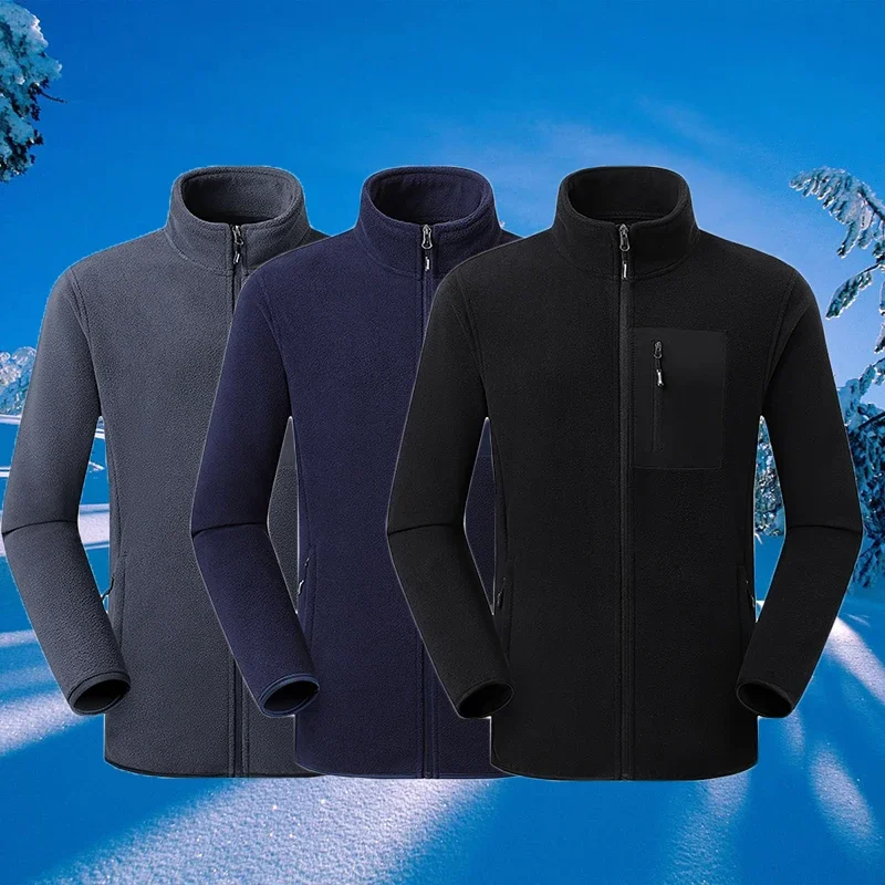 

Зимние мужские походные куртки, защищенные от холода, ветрозащитные флисовые куртки для активного отдыха, скалолазания, охоты, кемпинга, Мужская термокуртка высокого качества