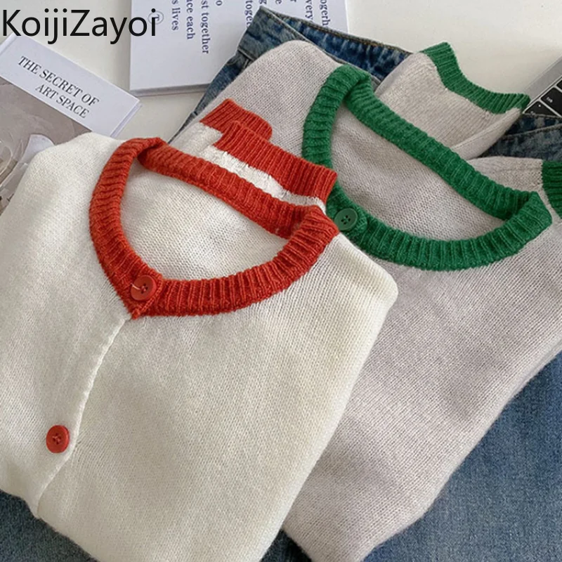 Koijizayoi Woman Knitted Cardigan Panelled Casual Loose Single Breasted Kardigan Spring Autumn Outwear Cardigans Chic Tops
Koijizayoi Woman Knitted Cardigan Panelled Casual Loose Single Breasted Kardigan Spring Autumn Outwear Cardigans Chic Tops
