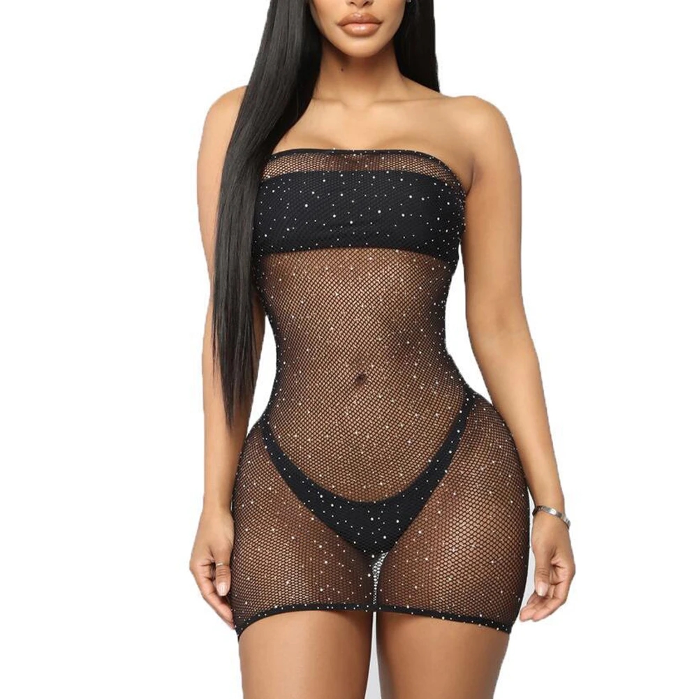 Sexy Women Tube Dress Sheer Mesh See-through Bodycon Nightdress Transparent Lingerie Breathable Evening Party Erotic Clubwear
Sexy Women Tube Dress Sheer Mesh See-through Bodycon Nightdress Transparent Lingerie Breathable Evening Party Erotic Clubwear