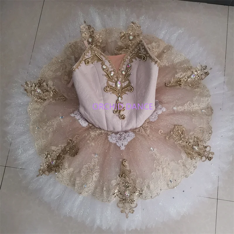 

Professional High Quality Custom Size Custom Color Bell Shaped Kids Girls Women Adult Performance Wear Champagne Ballet Tutu