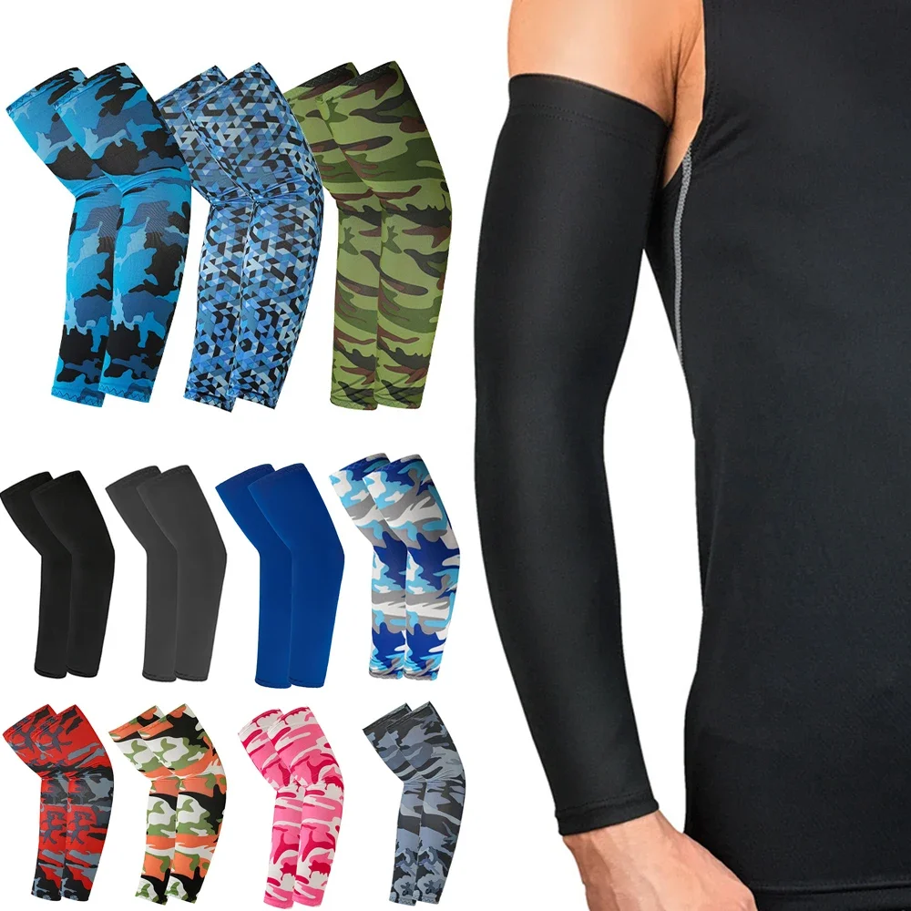 

2Pcs Arm Sleeves Warmers Sports Sleeve Sun UV Protection Hand Cover Cooling Warmer Running Fishing Cycling