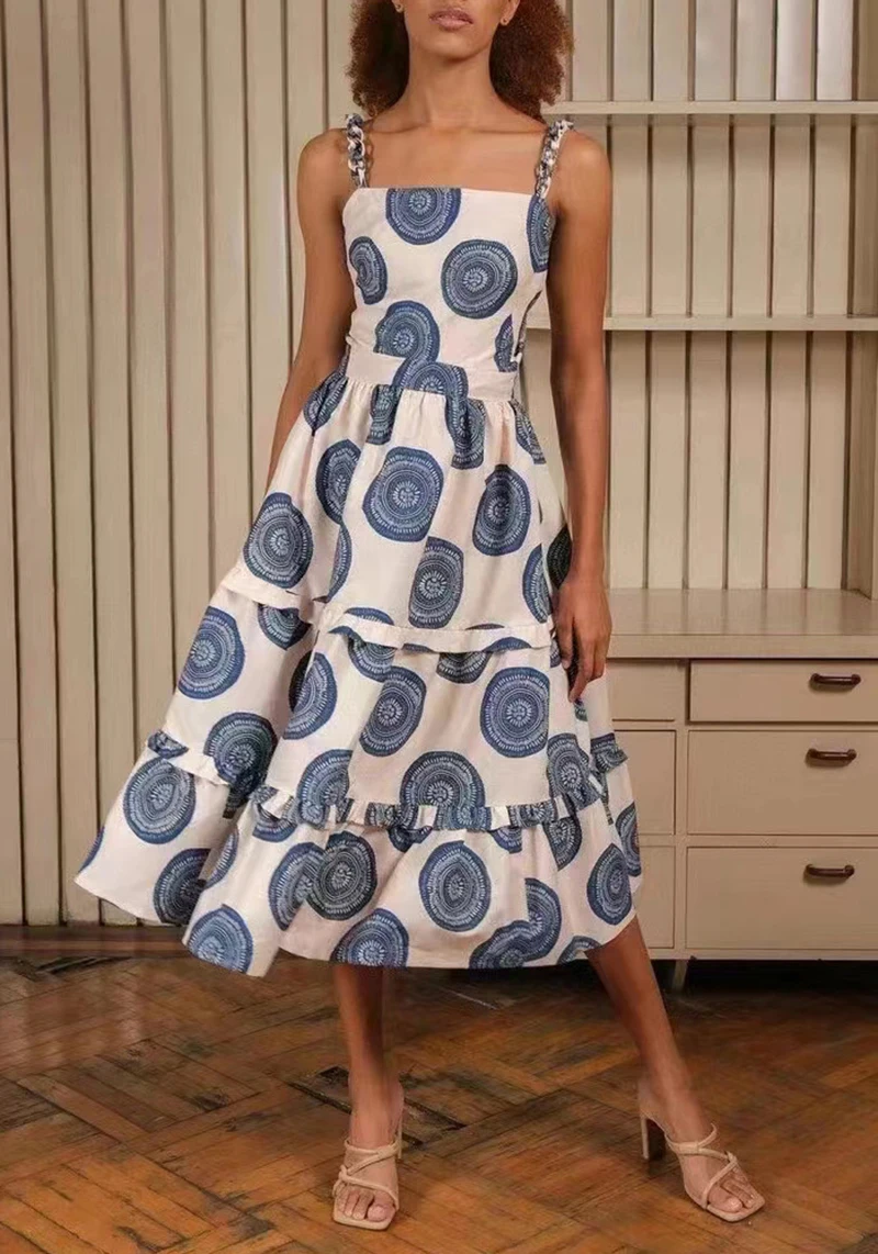 Casual Holiday Sexy Sling A Word Shoulder Backless Autumn 2023 Women's Sleeveless Cotton Printed Dress
Casual Holiday Sexy Sling A Word Shoulder Backless Autumn 2023 Women's Sleeveless Cotton Printed Dress