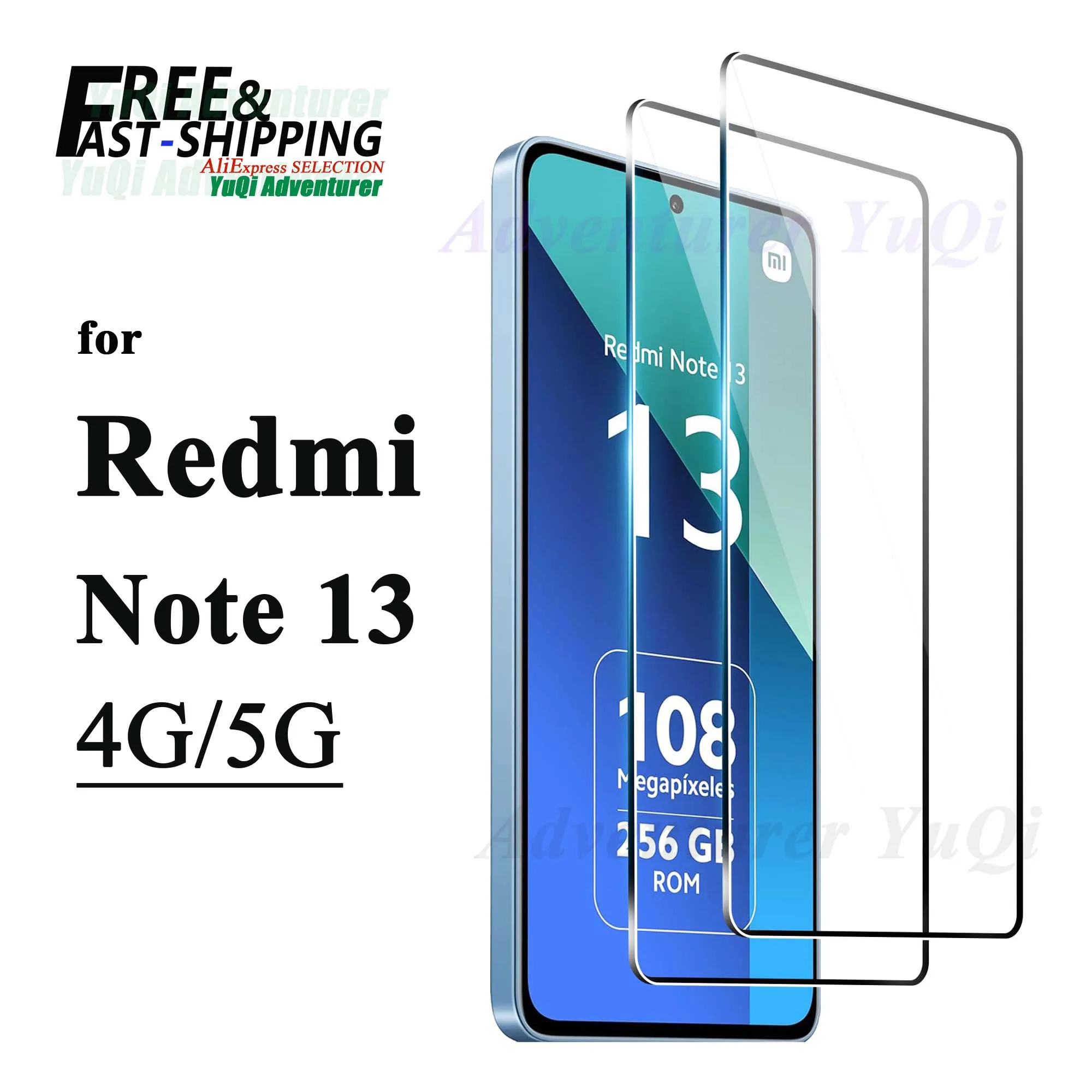 

Screen Protector For Redmi Note 13 4G 5G Tempered Glass HD Crystal High Aluminum SELECTION Free Ship 9H Clear Case Friendly