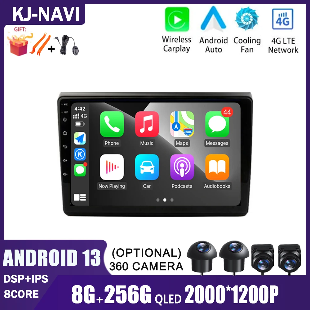 

Автомагнитола на Android 13, мультимедийный видеоплеер, 2 Din, GPS-навигация для Fiat Bravo 2007-2012, Авторадио, аудио, стерео, Carplay, 4G, DVD