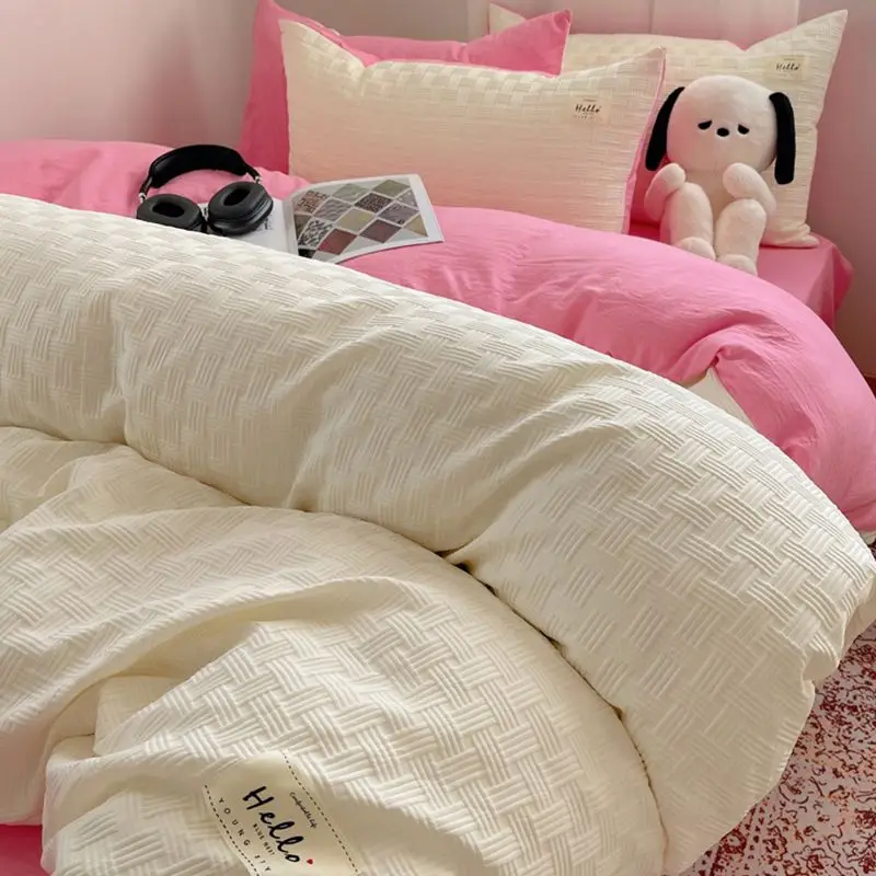 Ins Style Bedding Set Nordic Duvet Cover Flat Sheet Pillowcase Soft Washed Cotton Bed Linen Single Queen Size Bedspread
Ins Style Bedding Set Nordic Duvet Cover Flat Sheet Pillowcase Soft Washed Cotton Bed Linen Single Queen Size Bedspread