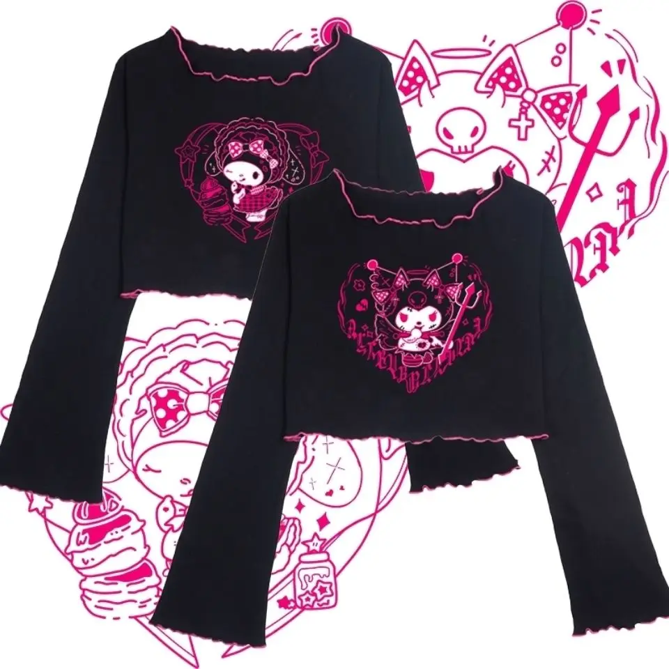 Anime Kawaii Sanrio Kuromi My Melody Cute Cartoon Women's T-Shirt Autumn New Japanese Hot Girl Style Longsleeved Top Short Style
Anime Kawaii Sanrio Kuromi My Melody Cute Cartoon Women's T-Shirt Autumn New Japanese Hot Girl Style Longsleeved Top Short Style