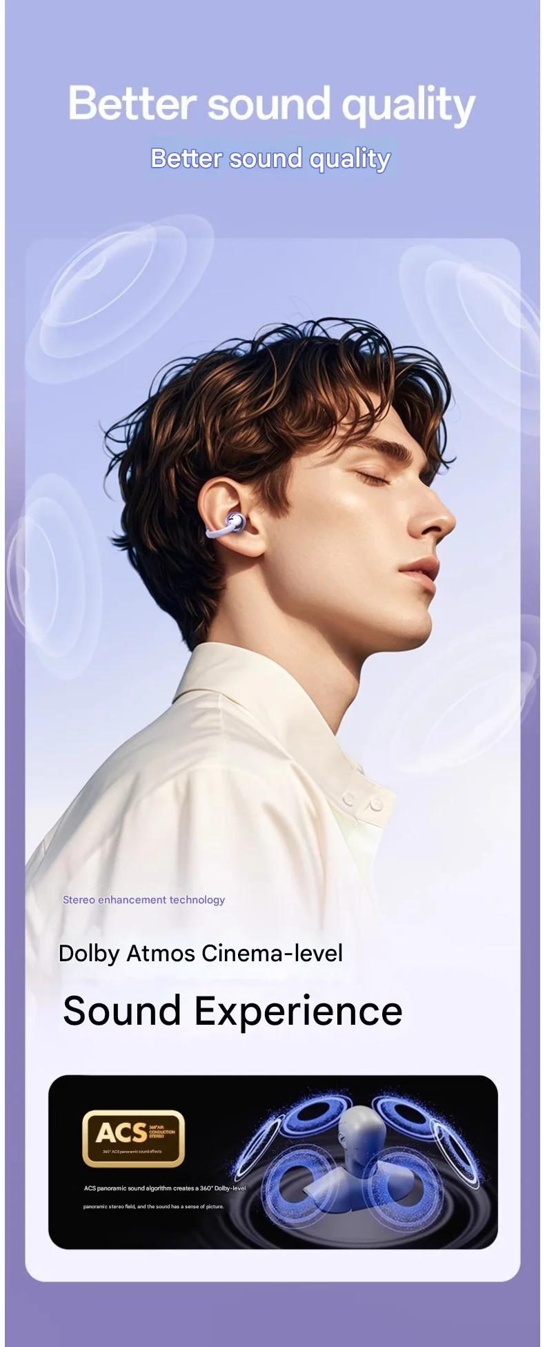 Original Sony Wireless Earphone Open Ear Q88 Ear Clip ENC Headset Bluetooth 5.4 HD Call Touch Control Headphone for Android iOS Original Sony Wireless Earphone Open Ear Q88 Ear Clip ENC Headset Bluetooth 5.4 HD Call Touch Control Headphone for Android iOS