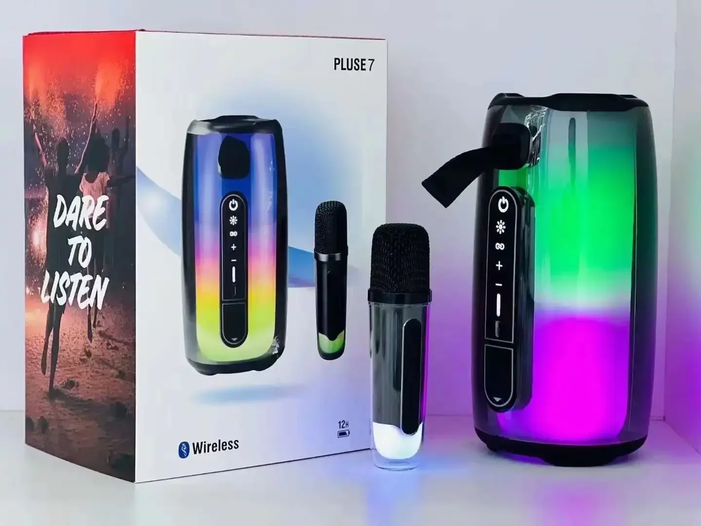 PULSE 7 caixa de som Bluetooth speaker wireless outdoor portable 360 degree surround karaoke with microphone for home party
PULSE 7 caixa de som Bluetooth speaker wireless outdoor portable 360 degree surround karaoke with microphone for home party