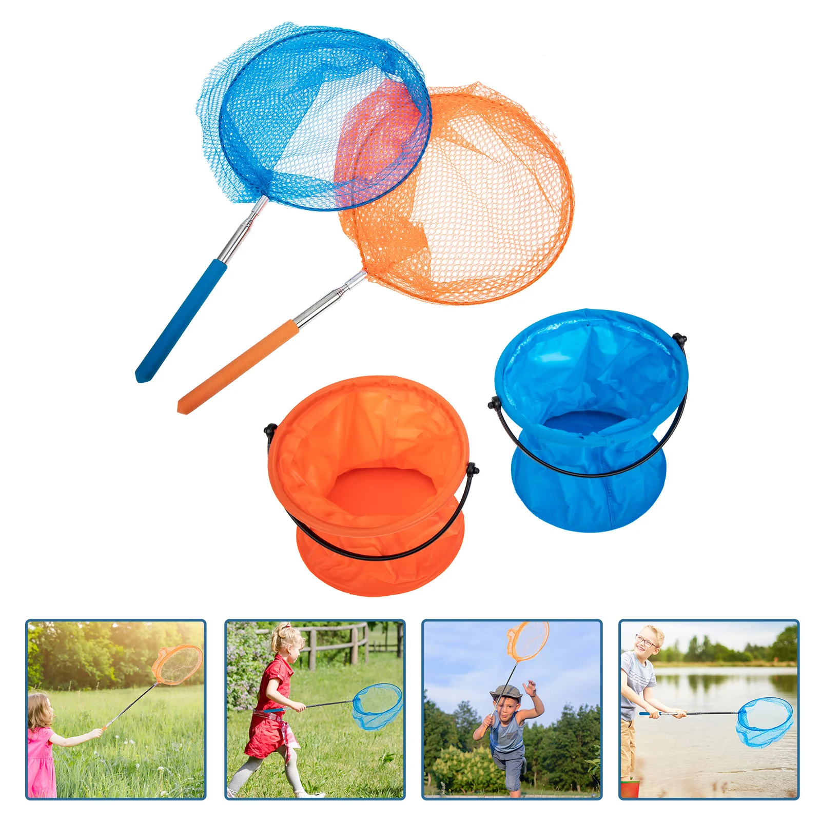 

Collapsible Fish Telescopic Fishing Net Outdoor Toys for Kids Extendable Bugs Nets
