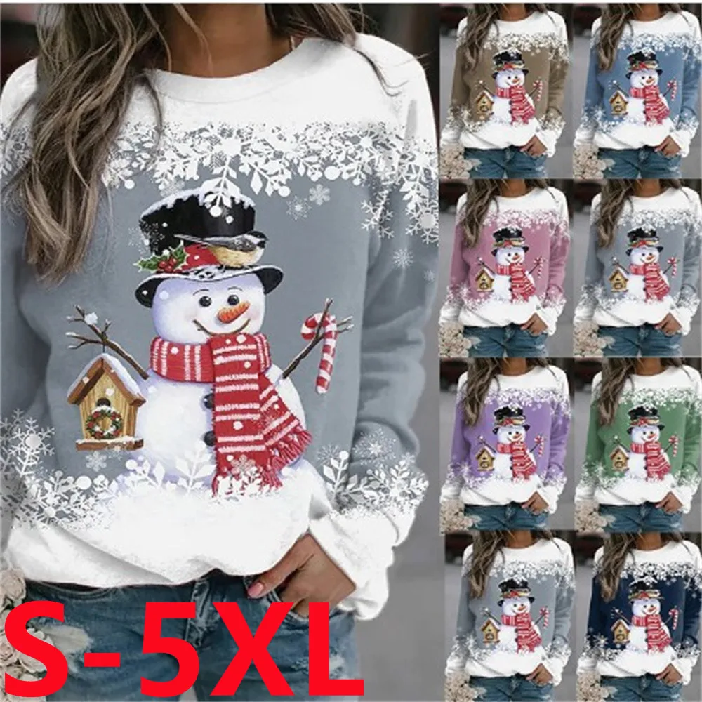 2022 Autumn And Winter New Simple Fashion Christmas Long-Sleeved Women'S Snowman Snowflake Print Sports Sweater Loose Pullover
2022 Autumn And Winter New Simple Fashion Christmas Long-Sleeved Women'S Snowman Snowflake Print Sports Sweater Loose Pullover