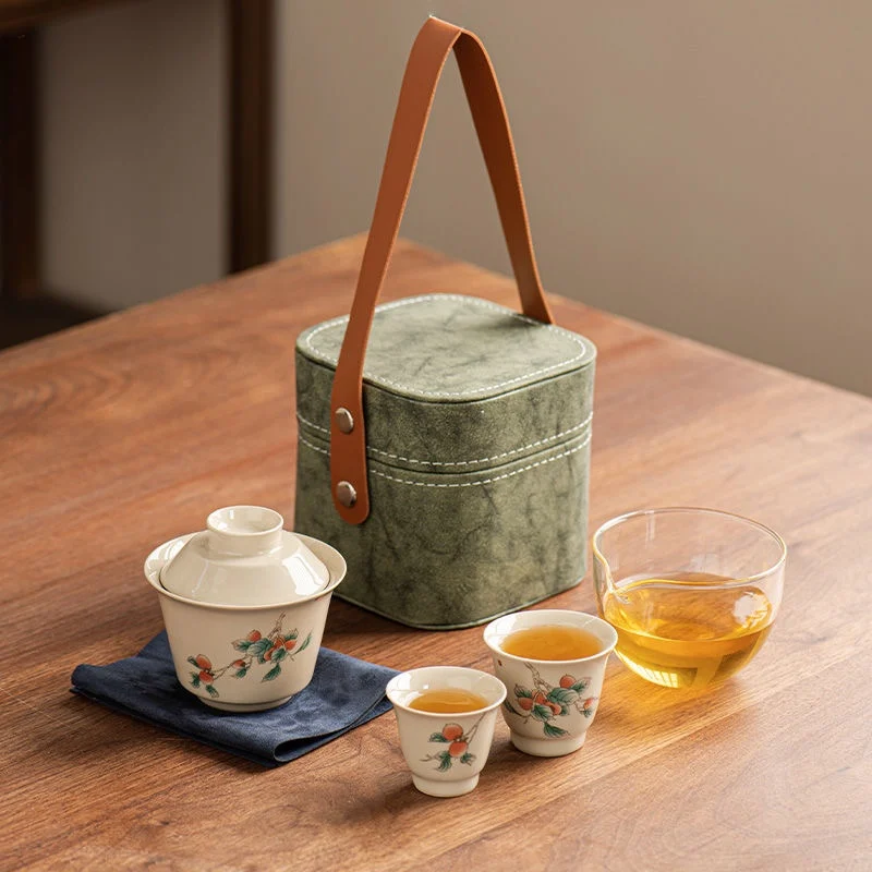 

Дорожный чайный набор, портативная Экспресс-чашка, туристическая чашка для кемпинга на открытом воздухе, одна чашка, две чашки, чаши с крышкой, чайная чашка кунг-фу