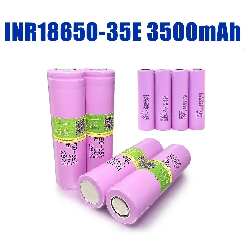 

100% Original 18650 battery 3.7V 3500mAh 35E 18650 Rechargeable battery high-current For Flashlight batteries for 18650 Battery