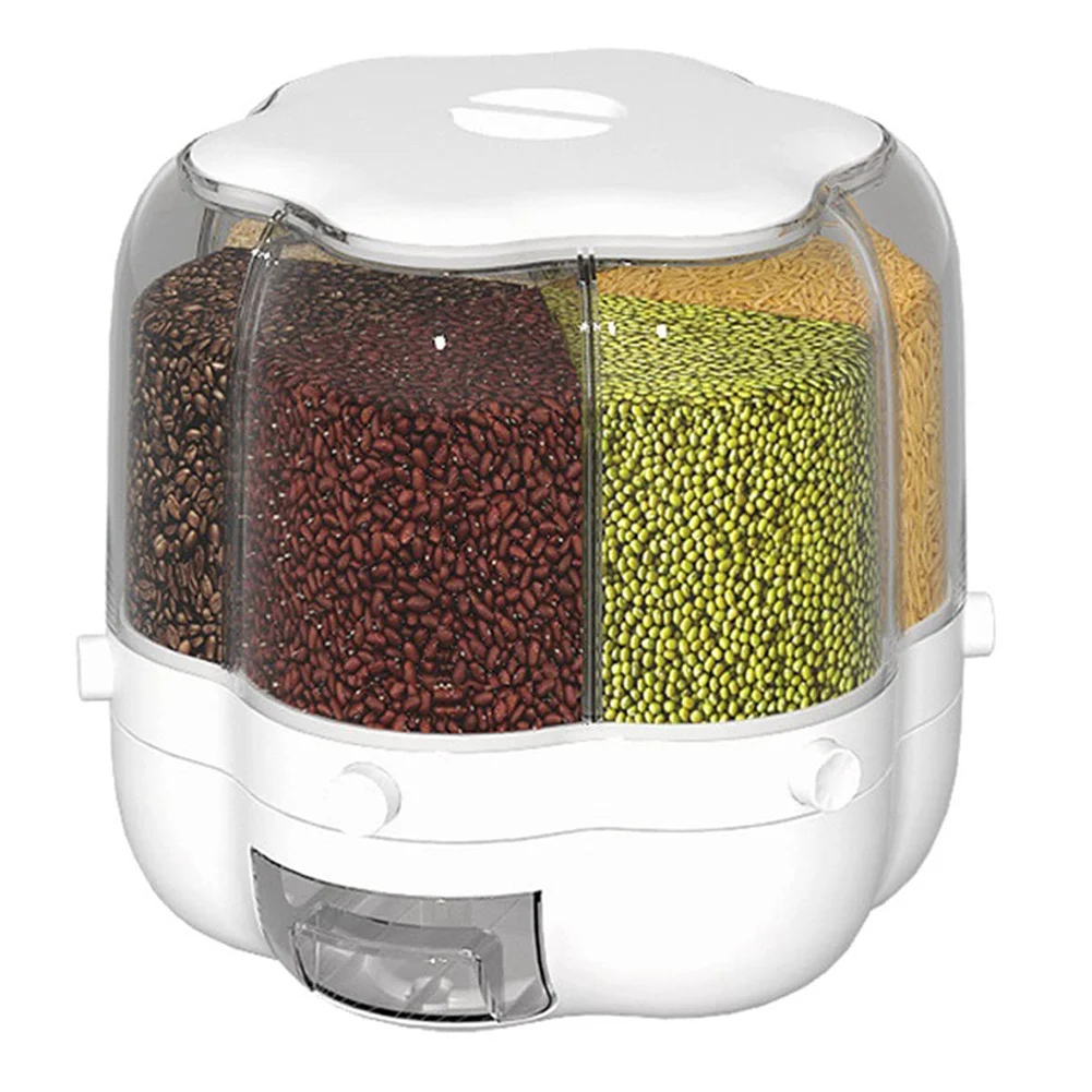 Rotating Food Dispenser Rice Bucket Rice Storage Tank Sealed Grain Container Storage Box for Home and Kitchen
Rotating Food Dispenser Rice Bucket Rice Storage Tank Sealed Grain Container Storage Box for Home and Kitchen