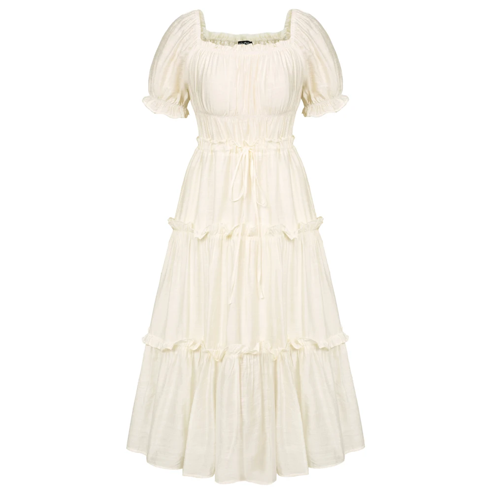 SD Women Summer Dress Vintage Renaissance Tiered Dress Puff Sleeve Short Sleeve High Waist Square Neck A-Line Midi Dress
SD Women Summer Dress Vintage Renaissance Tiered Dress Puff Sleeve Short Sleeve High Waist Square Neck A-Line Midi Dress