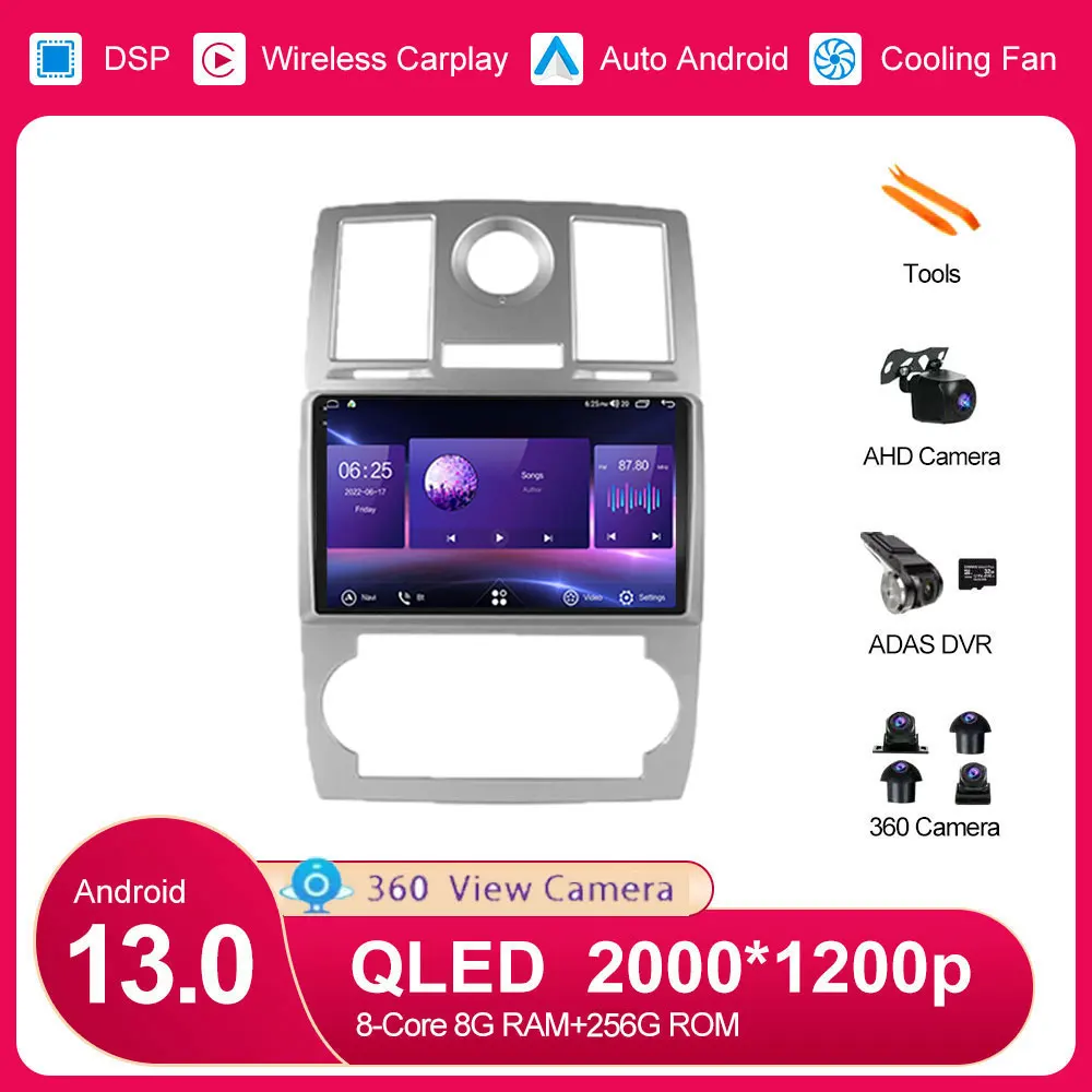 Android 13 For Chrysler 300C 2004-2007 Car Radio Navigation GPS Video Multimedia Player DVD With 360 Camera Carplay NO 2Din
Android 13 For Chrysler 300C 2004-2007 Car Radio Navigation GPS Video Multimedia Player DVD With 360 Camera Carplay NO 2Din