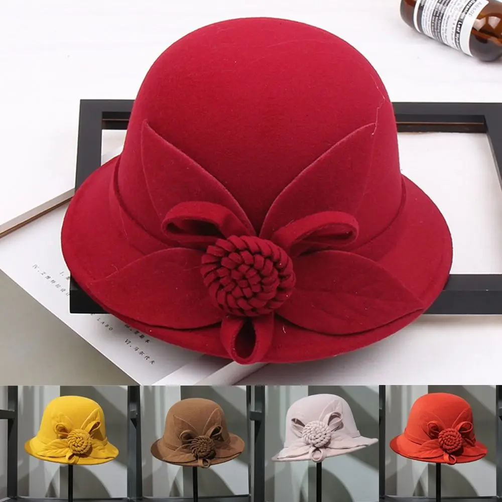 Thick Wool Felt Cap Elegant Gift Windproof Woolen Top Hat Big Flower Bucket Hats Lady Women
Thick Wool Felt Cap Elegant Gift Windproof Woolen Top Hat Big Flower Bucket Hats Lady Women