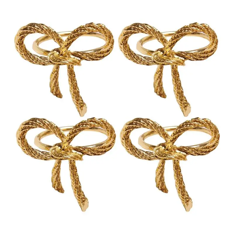 Napkin Rings 4pcs Gold Bow Napkin Buckles Napkin Holders Buckles For Table Decorations Holiday Wedding Banquet Supplies 
Napkin Rings 4pcs Gold Bow Napkin Buckles Napkin Holders Buckles For Table Decorations Holiday Wedding Banquet Supplies