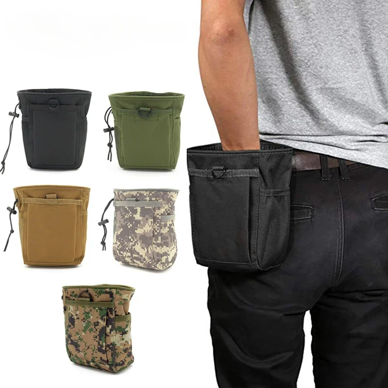 

600D Nylon Portable Recycling Bag Outdoor Molle Pouch Military Backpack Hanging Bag EDC Gear Waist Sports Hunting Tactical Bag