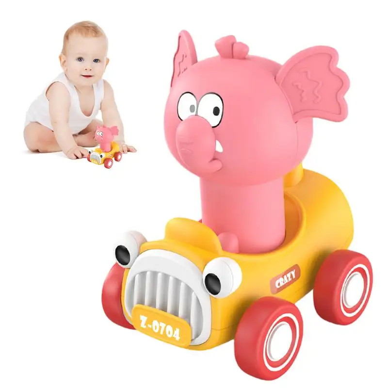 

Pull Back Vehicle Toys Cartoon Animal Interactive Play Vehicle Cute Creative Adorable Friction Press & Go Powered Wind Up Toy