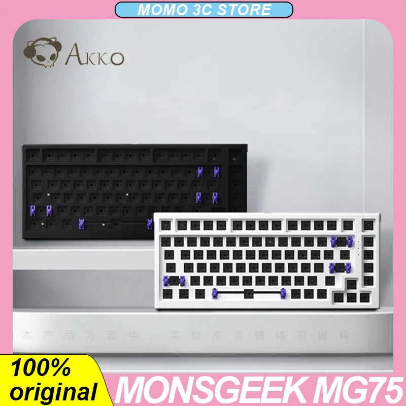 

AKKO Monsgeek MG75 Mechanical Keyboard Kit 2.4G Wireless 2Mode Buletooth USB Hot Swap 83 Keys Ergonomics PC Gaming E-sports