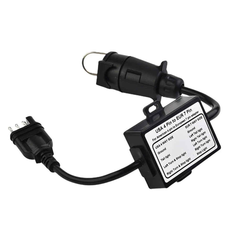 Trailer Connectors Light Converter 4-pin To 7-pin Black Tail Light Connector Plug And Play Replacement Universal
Trailer Connectors Light Converter 4-pin To 7-pin Black Tail Light Connector Plug And Play Replacement Universal