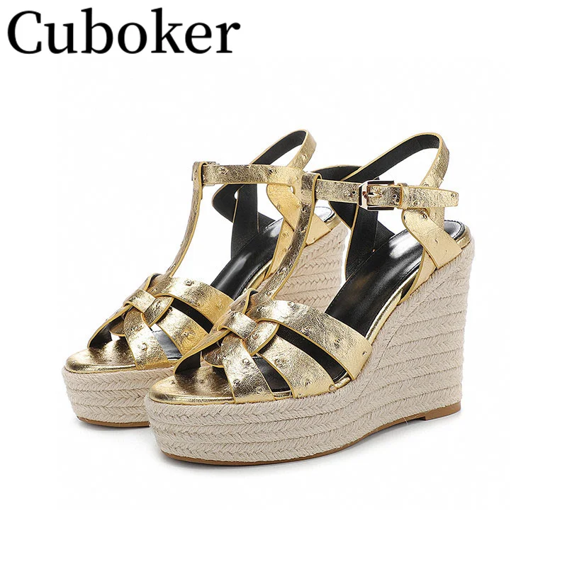 Богемные пляжные плетеные сандалии на танкетке, летние сандалии на высоком каблуке с открытым носком, кожаные открытые сандалии, дизайнерские женские туфли-лодочки 2023
Богемные пляжные плетеные сандалии на танкетке, летние сандалии на высоком каблуке с открытым носком, кожаные открытые сандалии, дизайнерские женские туфли-лодочки 2023