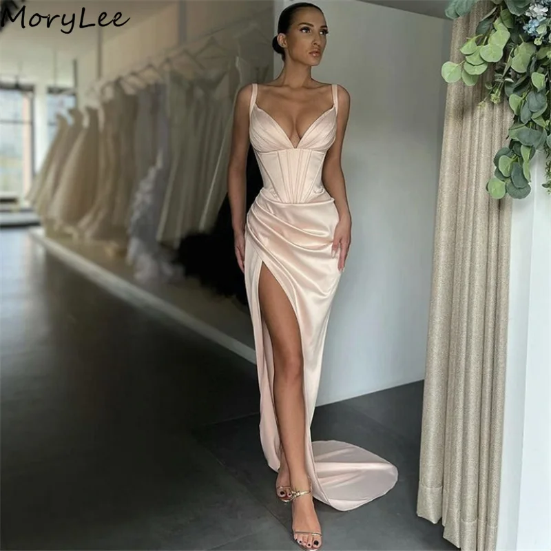 2024 Bridesmaid Dresses Boning V-Neck Straps Lace Back Side Slit Mermaid Satin Pleated Wedding Party Bridesmaid Dresses
2024 Bridesmaid Dresses Boning V-Neck Straps Lace Back Side Slit Mermaid Satin Pleated Wedding Party Bridesmaid Dresses