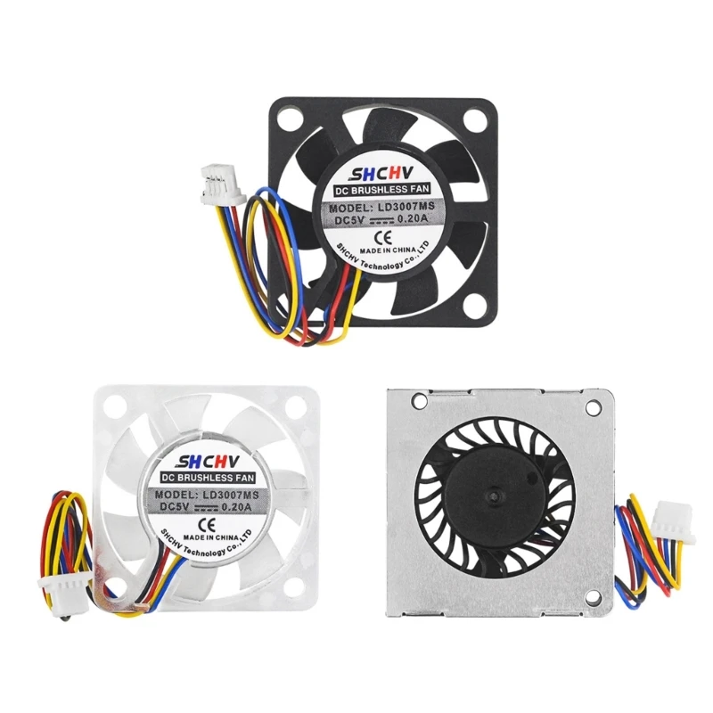 

5V Cooling Fan 4pin Jst Terminal For RaspberryPi5 Official Cooling Radiator Fan 30x30mm Replacement Fixed Radiator