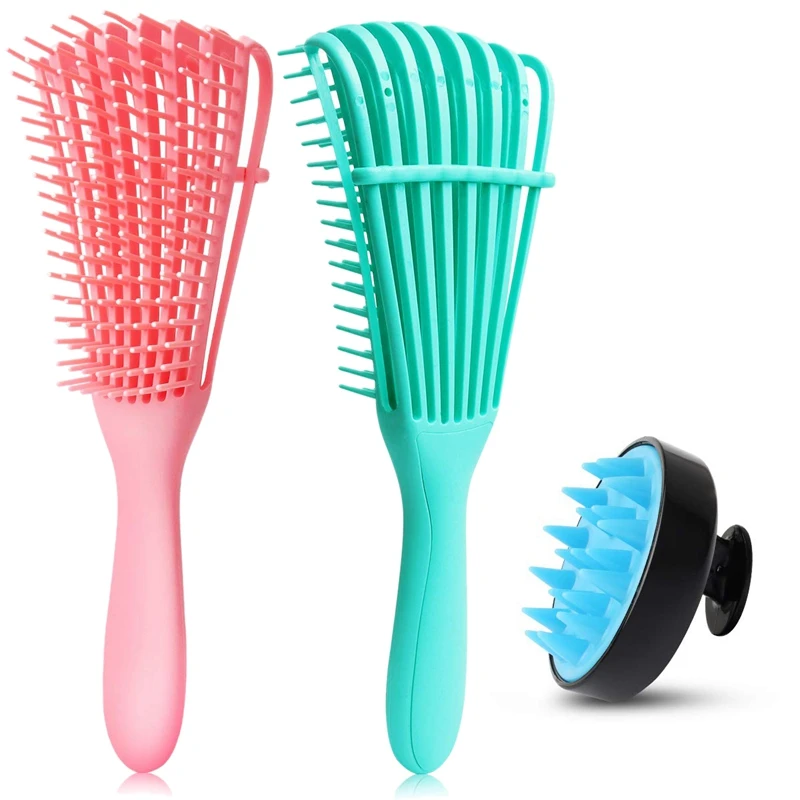 3Pc Detangling Brush Set Hair Scalp Massager Brush Detangler Brush For Hair Detangler For Afro 3A To 4C Curly Hair Brush
3Pc Detangling Brush Set Hair Scalp Massager Brush Detangler Brush For Hair Detangler For Afro 3A To 4C Curly Hair Brush