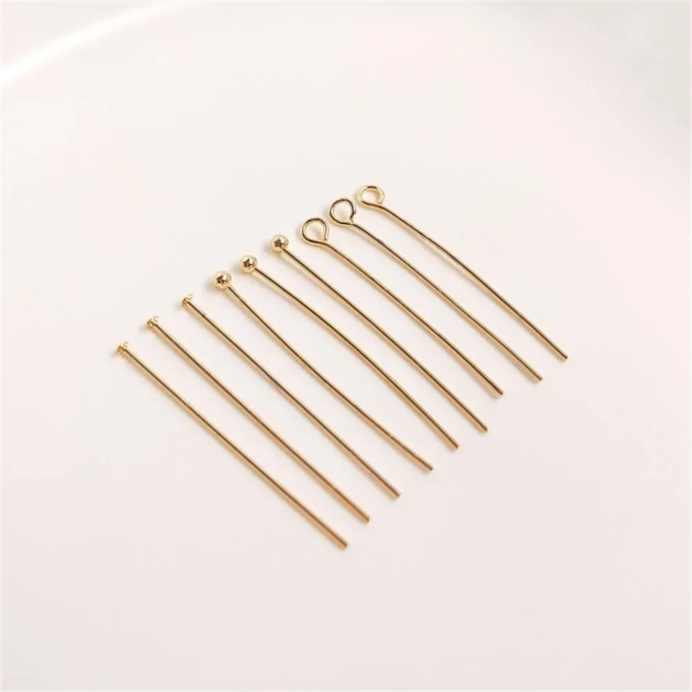 14K Gold Plated T needle 9 word needle round head needle DIY manual accessories flat head bead head beaded material
14K Gold Plated T needle 9 word needle round head needle DIY manual accessories flat head bead head beaded material