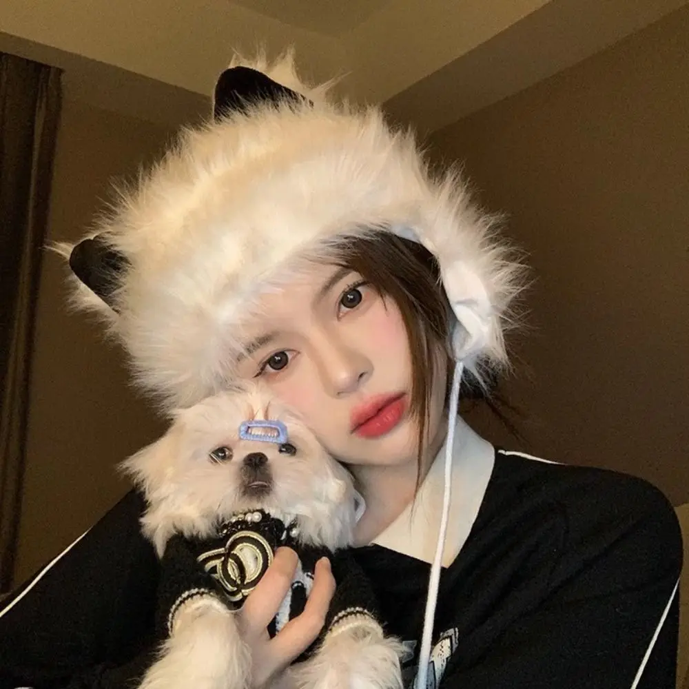 Warm Plush Cat Ears Hat Wool Winter Fluffy Ear Protection Hat Soft Cute Bucket Hat Women
Warm Plush Cat Ears Hat Wool Winter Fluffy Ear Protection Hat Soft Cute Bucket Hat Women