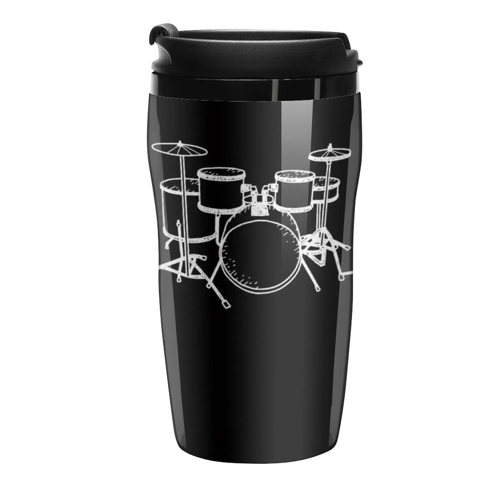 

New Drums Heartbeat - Funny drummer Travel Coffee Mug Espresso Mug Coffe Cup Elegant Coffee Beautiful Tea Cups