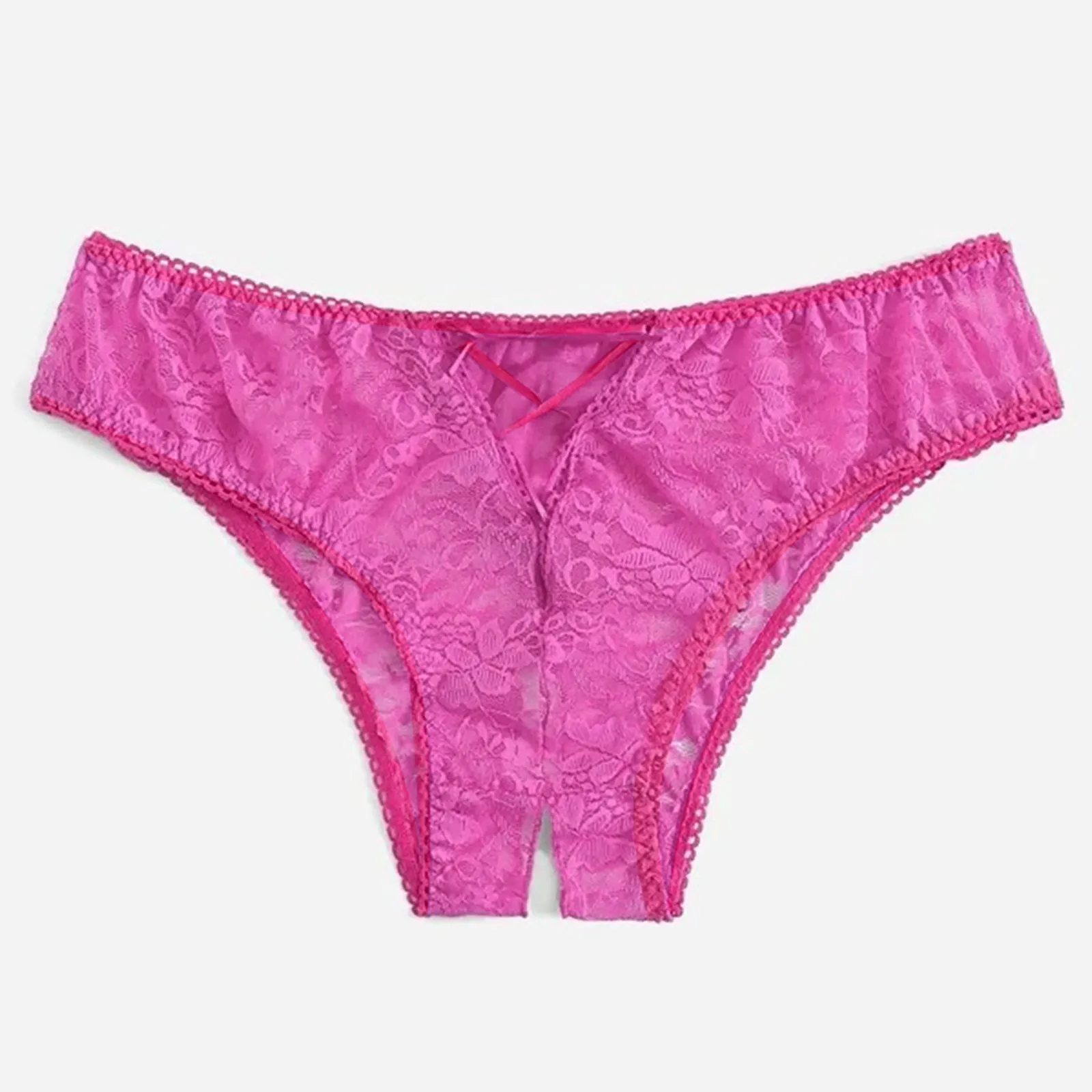 

Purple Women's Sexy Lingerie Open Crotch Underwear Woman Sexy Lace Panty Underwear Exotic Brief Plus Crotchless Thong Lingerie